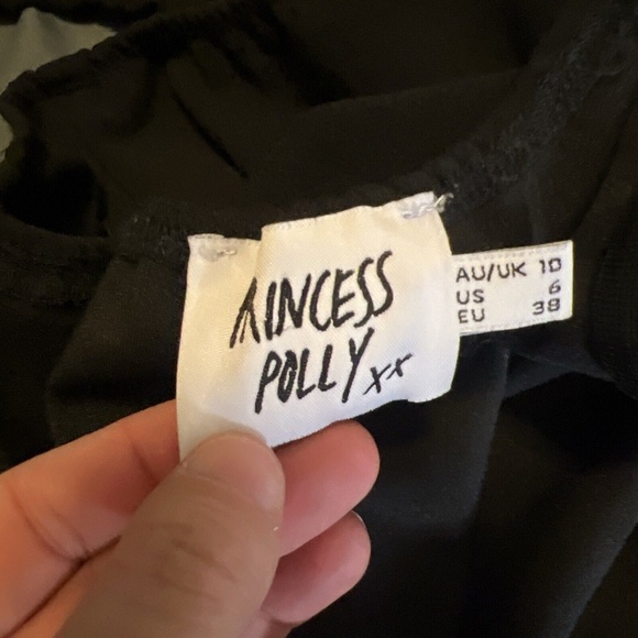 Princess Polly Black Strapless Mini Dress Open Side Size 6 - Picture 10 of 11